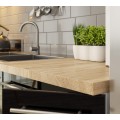 Kuchyňská skříňka Olivie S 80 cm 2D bílá/černý lesk/dub sonoma