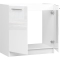 Kuchyňská skříňka pod dřez Olivie S 80 cm bílá/bílý lesk
