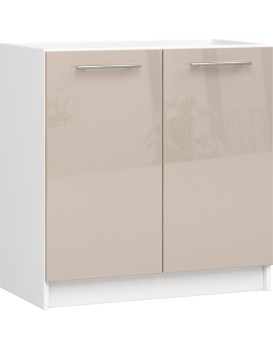 Kuchyňská skříňka pod dřez Olivie S 80 cm bílá/cappuccino lesk