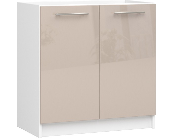 Kuchyňská skříňka pod dřez Olivie S 80 cm bílá/cappuccino lesk