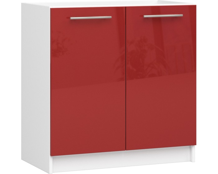 Kuchyňská skříňka pod dřez Olivie S 80 cm bílo-červená