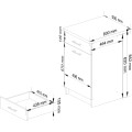 Kuchyňská skříňka Olivie S 50 cm 1D 1S bílá/bílý lesk/dub sonoma