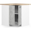 Kuchyňská rohová skříňka Olivie S 90 cm bílá/beton/dub sonoma