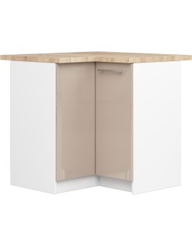 Kuchyňská rohová skříňka Olivie S 90 cm bílá/cappuccino