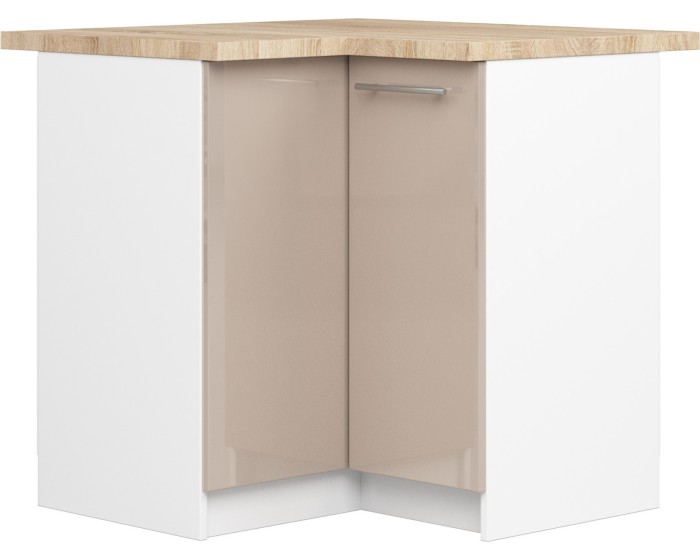 Kuchyňská rohová skříňka Olivie S 90 cm bílá/cappuccino