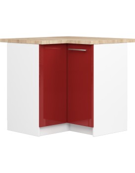 Kuchyňská rohová skříňka Olivie S 90 cm bílo-červená