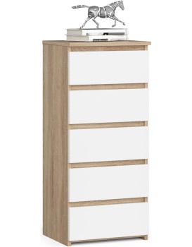 Komoda CL5 40 cm dub sonoma/bílá