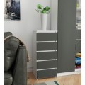 Komoda CL5 40 cm bílá/grafitově šedá