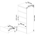 Komoda CL5 se zásuvkami 40 x 92 cm bílá/dub sonoma