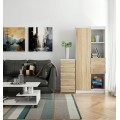 Komoda CL5 se zásuvkami 40 x 92 cm bílá/dub sonoma