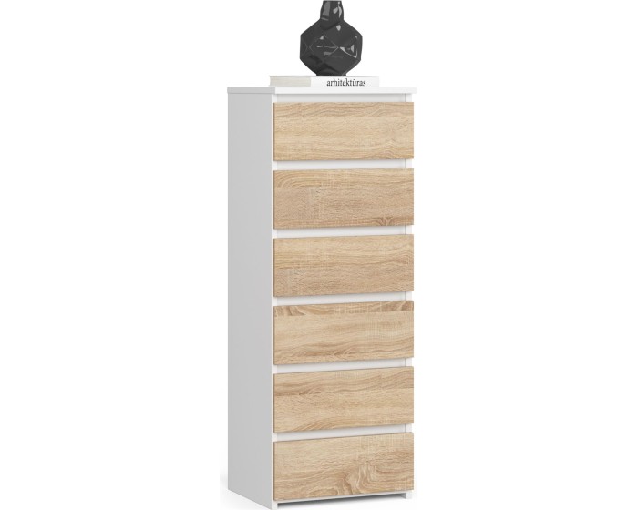 Komoda CL6 40 cm bílá/dub sonoma