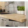 Kuchyňská linka Olivie 2,4 m bílá/beton/dub sonoma