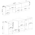 Kuchyňská linka Olivie G2 2,4 m bílá/beton/dub sonoma