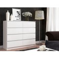 Komoda Rollo X 140 cm bílá matná
