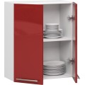 Závěsná kuchyňská skříňka Olivie W 60 cm bílo-červená
