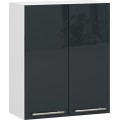 Závěsná kuchyňská skříňka Olivie W 60 cm grafit/bílá