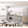 Kuchyňská linka Olivie G2 2,4 m bílá/beton/dub sonoma