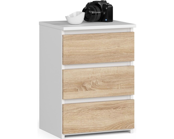 Komoda CL3 40 cm bílá/dub sonoma