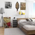 Komoda CL4 40 cm bílá/grafitově šedá