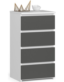 Komoda CL4 40 cm bílá/grafitově šedá