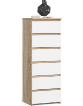 Komoda CL6 40 cm dub sonoma/bílá