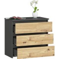 Komoda CL3 60 cm grafitově šedá/dub artisan