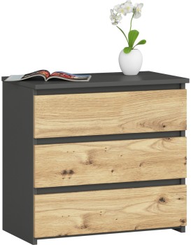 Komoda CL3 60 cm grafitově šedá/dub artisan