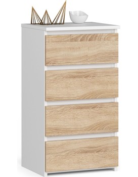 Komoda CL4 40 cm bílá/dub sonoma