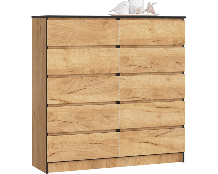 Komoda Kuba 120 cm dub craft zlatý