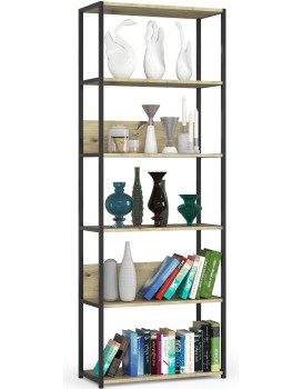 Regál LOFT 70 cm černý/dub artisan