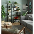 Regál LOFT 80 cm černý/dub artisan