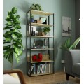 Regál LOFT 80 cm černý/dub artisan