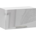 Závěsná kuchyňská skříňka Olivie W 60 cm bílá/metalický lesk
