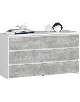 Komoda CL6 100 cm bílá/beton
