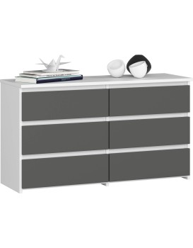 Komoda CL6 100 cm bílá/grafitově šedá