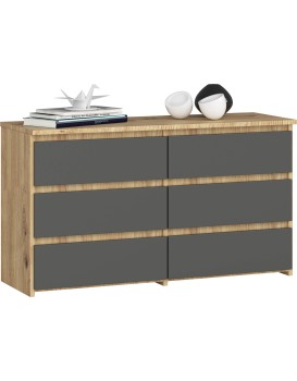 Komoda CL6 100 cm dub artisan/grafitově šedá