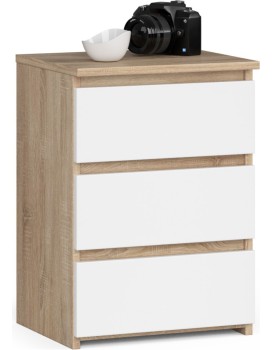 Komoda CL3 40 cm dub sonoma/bílá