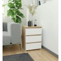 Komoda CL3 40 cm dub sonoma/bílá