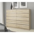 Komoda Kuba 140 cm 10 šuplíků dub sonoma
