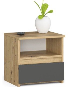 Noční stolek CL1 40 cm dub artisan/grafitově šedý