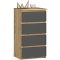 Komoda CL4 40 cm dub artisan/grafitově šedá