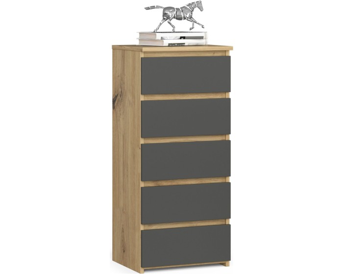 Komoda CL5 40 cm dub artisan/grafitově šedá