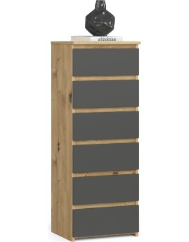 Komoda CL6 40 cm dub artisan/grafitově šedá