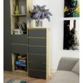 Komoda CL6 40 cm dub artisan/grafitově šedá