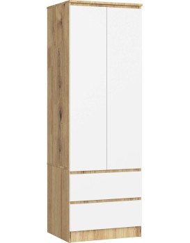 Šatní skříň STAR 60 cm dub artisan/bílá