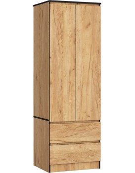 Šatní skříň STAR 60 cm dub craft zlatý