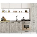 Kuchyňská skříňka OLIVIE 205x40 cm matná bílá/beton