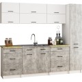 Kuchyňská skříňka OLIVIE 205x40 cm matná bílá/beton