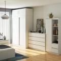 Šatní skříň s posuvnými dveřmi a nástavcem MONO CLP 150 cm bílá