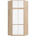 Nástavec na rohovou šatní skříň CLP 100 cm dub sonoma/bílá
